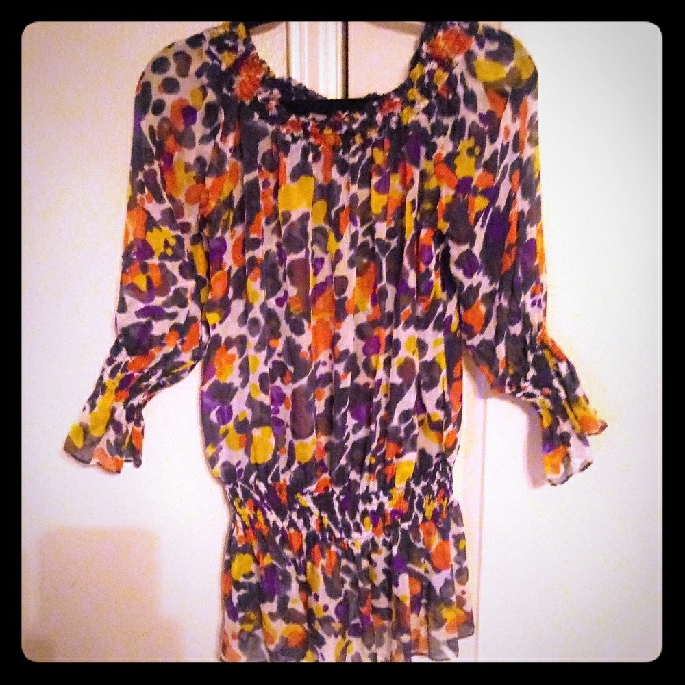 100% silk DUO woman’s size large shirt​